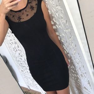 🌟SALE🌟 Mesh Floral Top Bodycon Dress